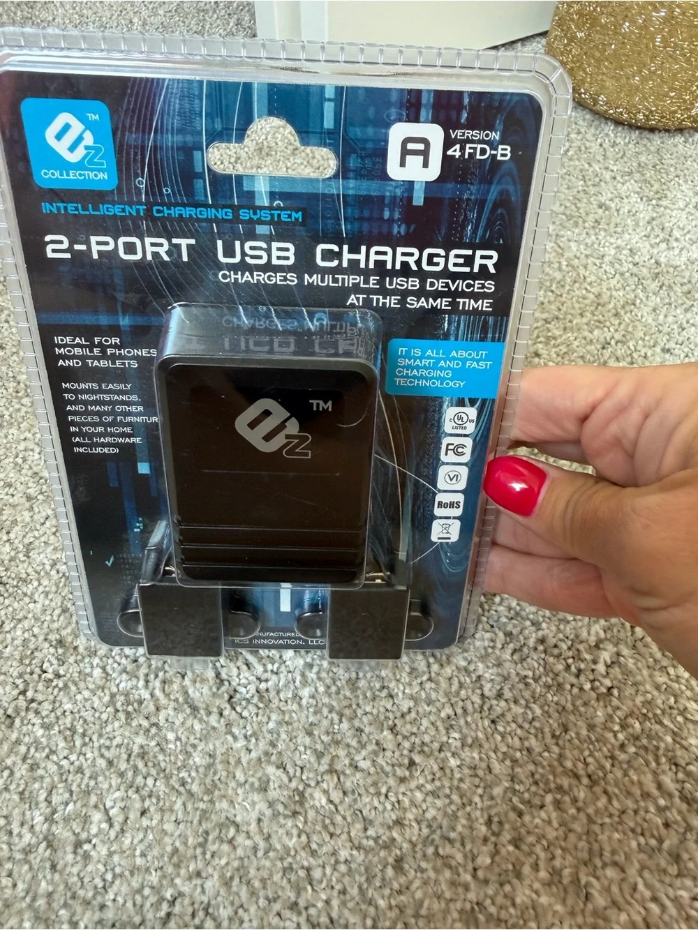 2-Port USB Charger Wall Adapter Pack - Black by